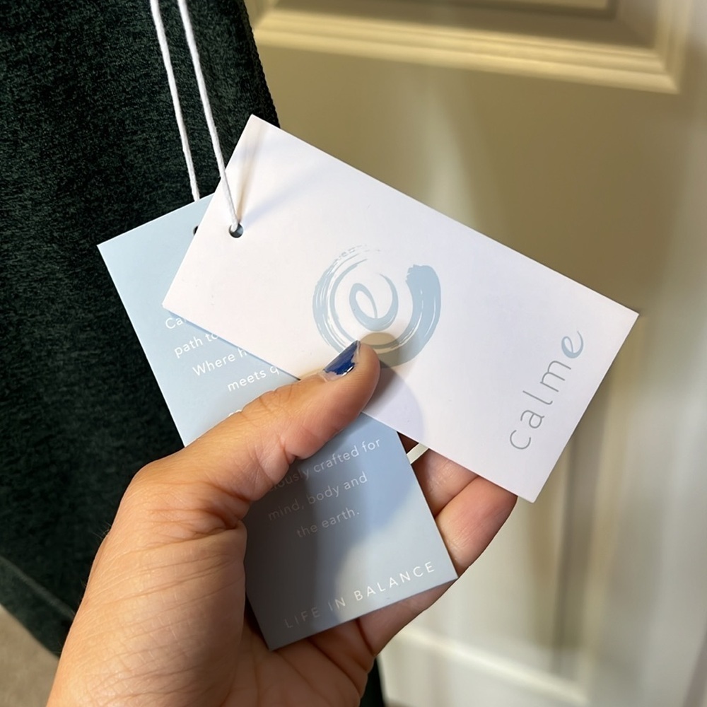 NWT Calme Johnny Was Ease Space Dye High Waisted Leggings Heathered green - Picture 6 of 13